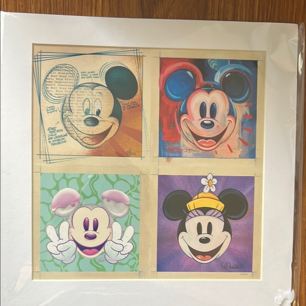Disney Destination D23 Event 2023 Mickey & Minnie Mouse “Four By Four" Art Print
